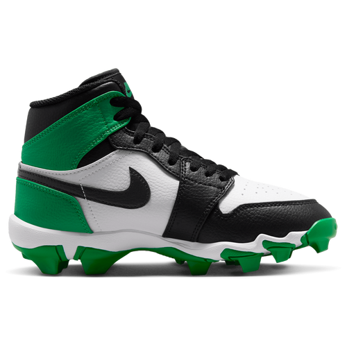 MENS - Jordan AJ 1 Mid Cleats - Black/Lucky Green
