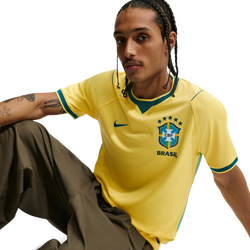 Men's - Nike Brasil Home Replica Stadium Jersey - Canary/Geode Teal