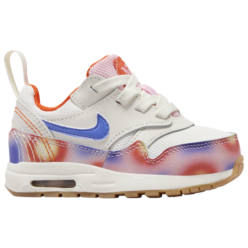 

Girls Nike Nike Air Max 1 SE EasyOn - Girls' Toddler Shoe Grey/Blue/Sail Size 04.0