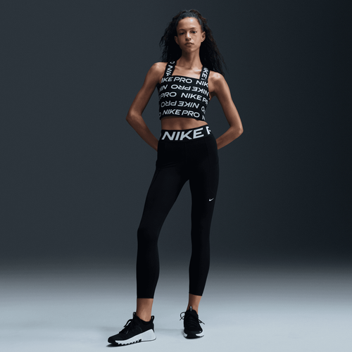 WOMENS - Nike Pro Dri-FIT High Rise SCLPT 7/8 Tights - White/Black