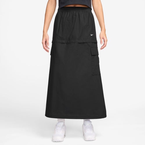 

Nike Womens Nike NSW Essentials Woven MR Cargo MDI Skirt - Womens Black/White Size S