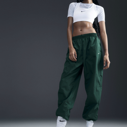 Women's - Nike Essential Woven Mid Rise Joggers - Gorge Green/Sail
