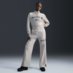 Women's - Nike NSW Phoenix Fleece HR Logo Pants - Lt Orewood Brown