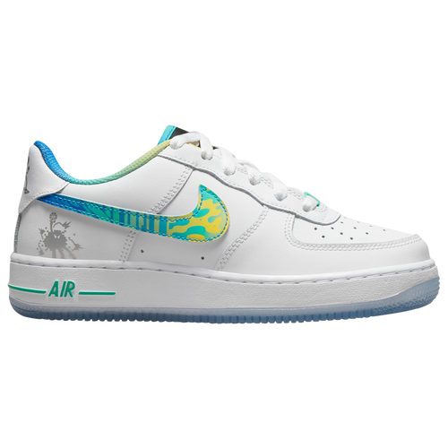 

Boys Nike Nike Air Force 1 LV8 1 - Boys' Grade School Basketball Shoe White/White/Multi Size 07.0