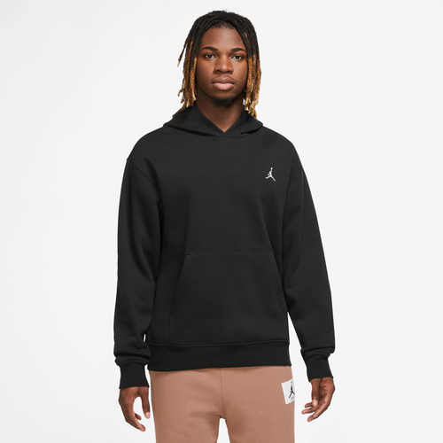 Shop Jordan Mens  Essential Fleece Pullover In Black/white