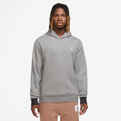 Jordan Mens  Essential Fleece Pullover In White/carbon Heather