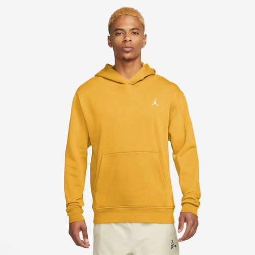 

Jordan Mens Jordan Essential Fleece Pullover - Mens Yellow Ochre/White Size XL