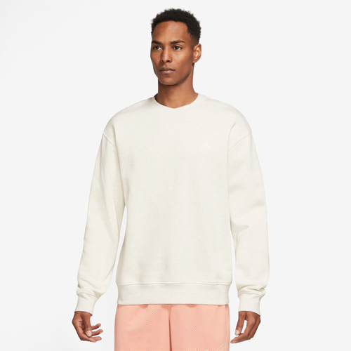 Jordan Mens  Essentials Fleece Crew In White/sail