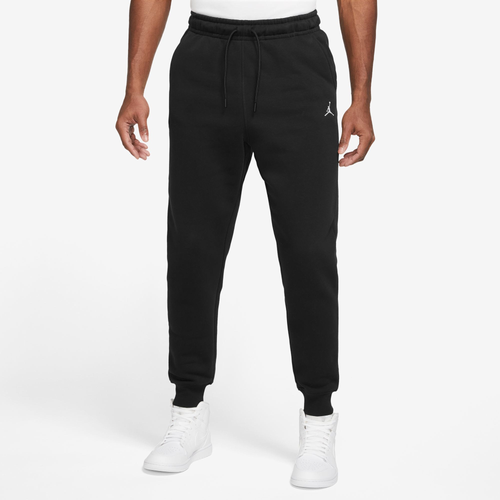 

Jordan Mens Jordan Essentials Fleece Pants - Mens White/Black Size L