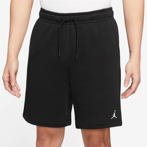 

Jordan Mens Jordan Essentials Fleece Shorts - Mens Black/White Size S