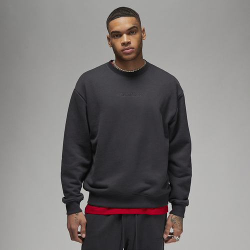 

Jordan Mens Jordan Wordmark Fleece Crew - Mens Off Noir Size S