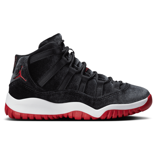 Shop Jordan Girls  Retro 11 Tex In Black/red/white