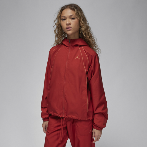 Jordan Womens  Woven Lnd Jacket In Dune Red/dusty Peach