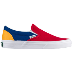 Girls' Grade School - Vans Classic Slip On - Red/Blue/Yellow
