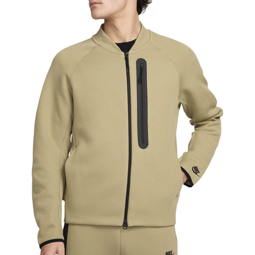 

Nike Mens Nike Tech Fleece Bomber Jacket - Mens Neutral Olive/Black Size L