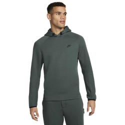 Men's - Nike Tech Fleece Pullover Hoodie - Vintage Green/Black