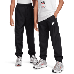 Boys' Grade School - Nike Club Woven LBR Joggers - Black/White