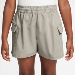 Girls' Grade School - Nike NSW Woven Cargo Shorts - Grey/White