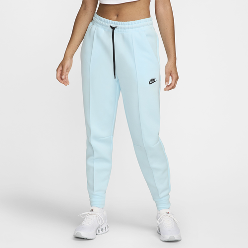

Nike Womens Nike NSW Tech Fleece MR Joggers - Womens Glacier Blue/Black Size M