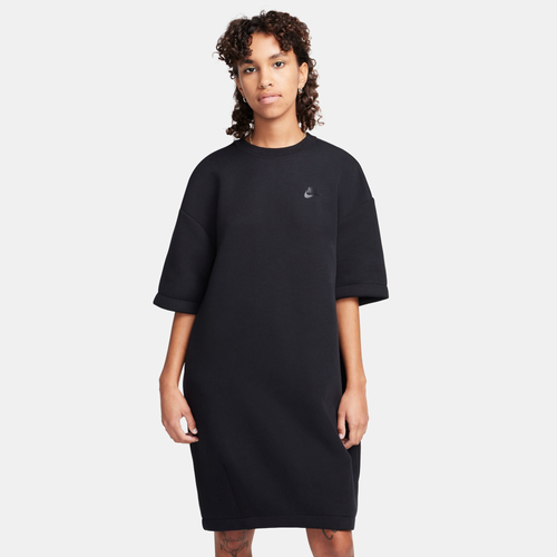 

Nike Womens Nike NSW Tech Fleece Oversized Dress - Womens Black/Black Size M