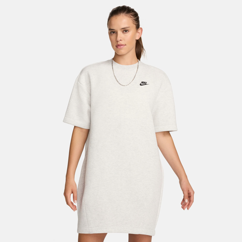 

Nike Womens Nike NSW Tech Fleece Oversized Dress - Womens Grey/Black Size XS