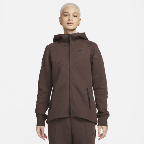 

Nike Womens Nike NSW Tech Fleece WR Full-Zip Hoodie - Womens Baroque Brown/Black Size M