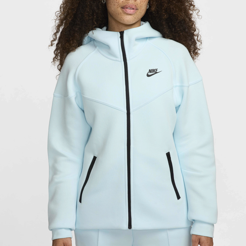 

Nike Womens Nike NSW Tech Fleece WR Full-Zip Hoodie - Womens Glacier Blue/Black Size S