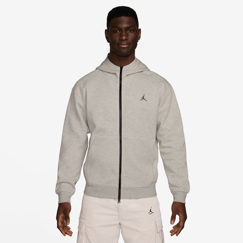 

Jordan Mens Jordan Dri-FIT Sport Hoop Fleece Full Zip - Mens Grey/Black Size L
