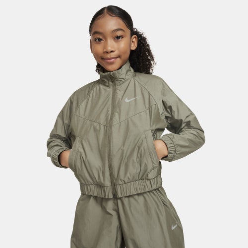 

Girls Nike Nike Windrunner Oversized Dance Jacket - Girls' Grade School Green/Green
