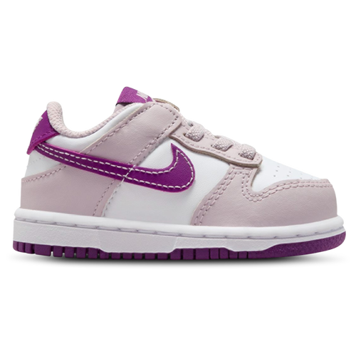 

Girls Nike Nike Dunk Low - Girls' Toddler Shoe White/Violet Size 05.0