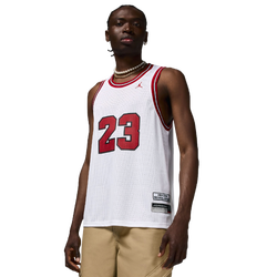 Men's - Jordan Essentials Summer Jersey - White/Gym Red