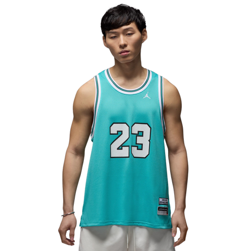 MENS - Jordan Essentials Summer Jersey - Washed Teal/White