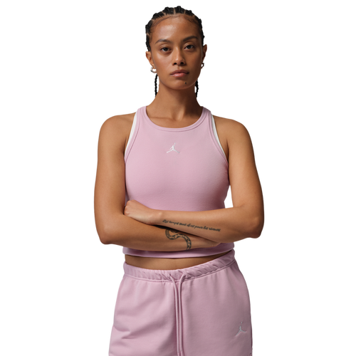 WOMENS - Jordan Brooklyn Essentials Tank - White/Iced Carmine