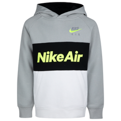 Boys' Preschool - Nike Air Pullover Hoodie - Grey/Volt/Black