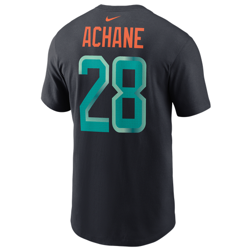 Nike Mens De'von Achane Dolphins Nfl Rival Da28 Short Sleeve T-shirt In Black
