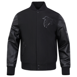 Men's - Pro Standard Falcons Triple Black Wool Varsity Jacket - Triple Black