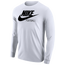 Nike Long Sleeve Football Swoosh T-Shirt - Men's White/Black