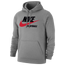 Nike Club Fleece Futura Football Hoodie - Men's Dark Grey Heather/Red