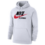 Nike Club Fleece Futura Football Hoodie - Men's White/University Red