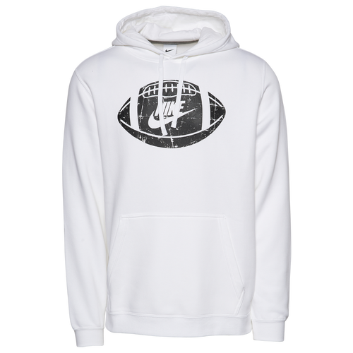 

Nike Club Fleece Football Vintage Hoodie - Mens White/Black Size M