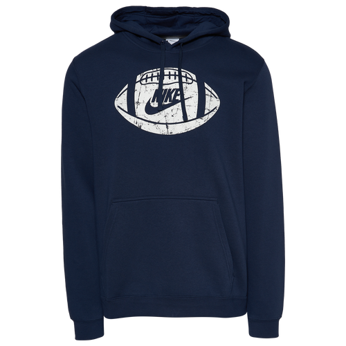 

Nike Club Fleece Football Vintage Hoodie - Mens College Navy/White Size M