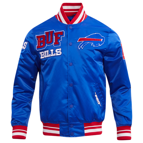 Pro Standard Mens Buffalo Bills Bills Mash Up Rib Satin Jacket - - Red / Royal Blue
