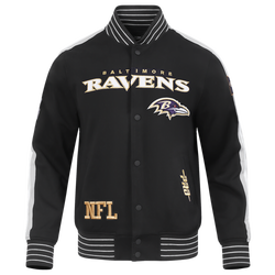 Men's - Pro Standard Ravens Pro Game Day Dbl Knit Jacket - Black/Silver/White