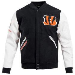 Men's - Pro Standard Bengals Classic Wool Varsity Jacket - Black/White