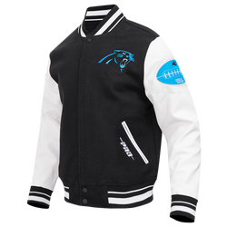 Men's - Pro Standard Panthers Old English Rib Wool Varsity Jacket - Black/White