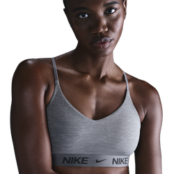 Women's - Nike Dri-FIT Indy Bra - Pure/Smoke Grey