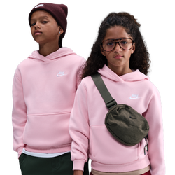 Boys' Grade School - Nike NSW Club Fleece Hoodie - Pink/White