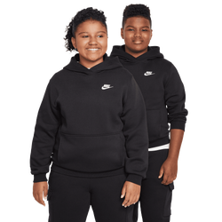 Boys' Grade School - Nike NSW Club Fleece Hoodie - White/Black