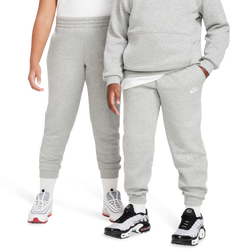 Boys' Grade School - Nike NSW Club Fleece Joggers - White/Gray