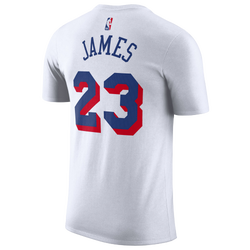 Men's - Nike 76ers Lebron James Assctn N&N T-Shirt - White